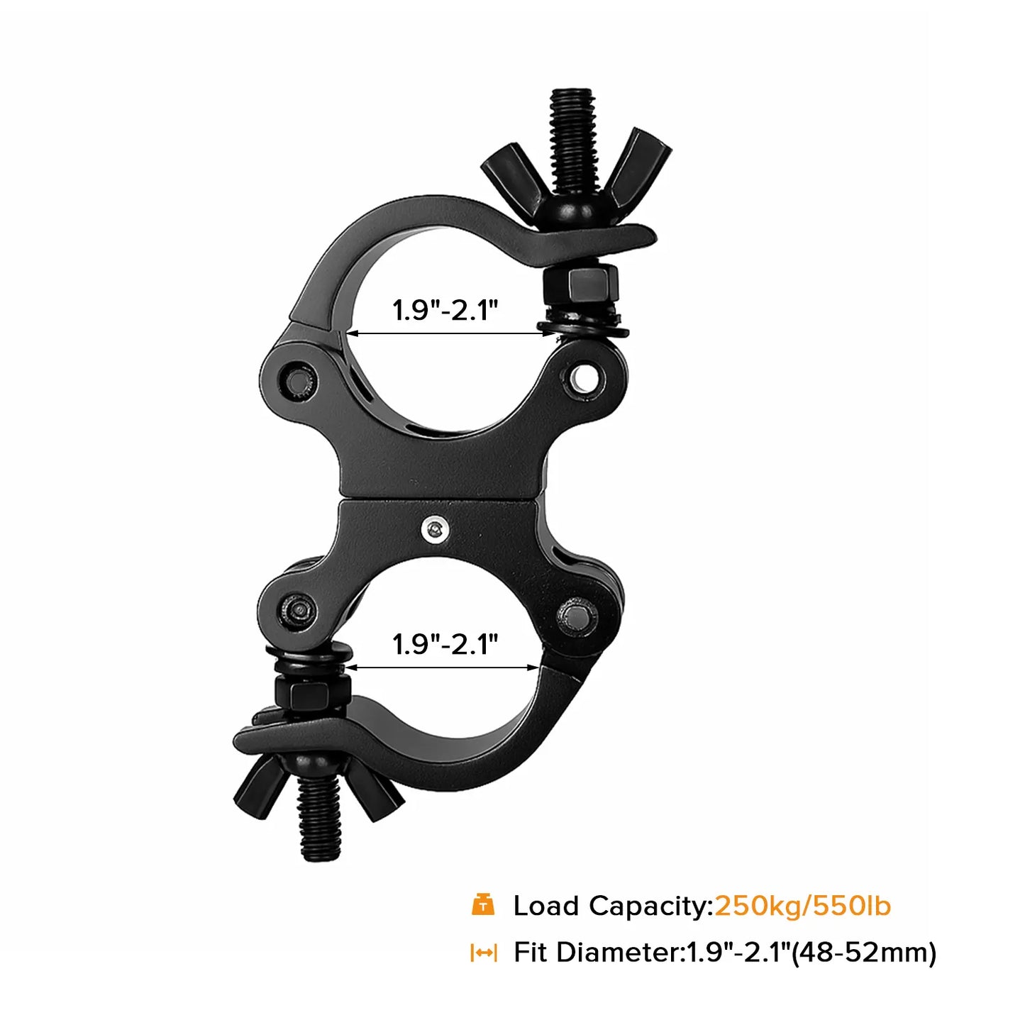 MOKA SFX Rotating Truss Clamp Black 360 Degree Rotary Light Clamps Fit