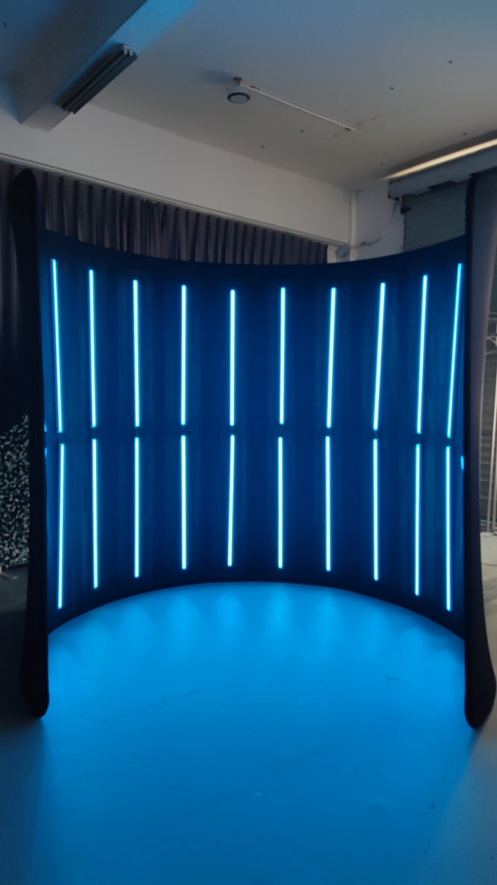 MOKA SFX 360 photo booth background 360 backdrop enclosure with LED lights
