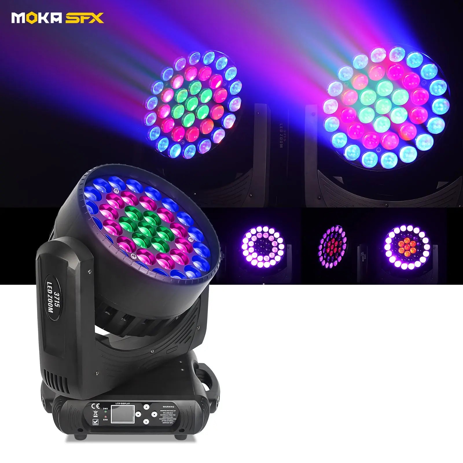 MOKA SFX EPL 37*15W 600X Moving Head Wash Light(Zoom) MOKA SFX
