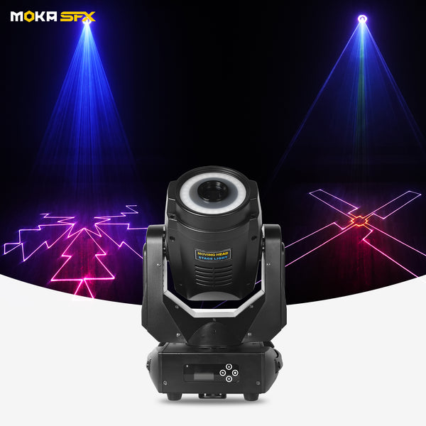 MOKA SFX MK-LS10 Luz láser con cabezal móvil 2W 3W Animación Láser RGB
