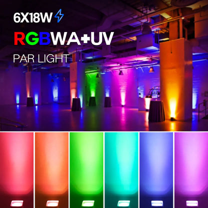 MOKA SFX P-02 6*18W Battery Led Par Light RGBWA+UV