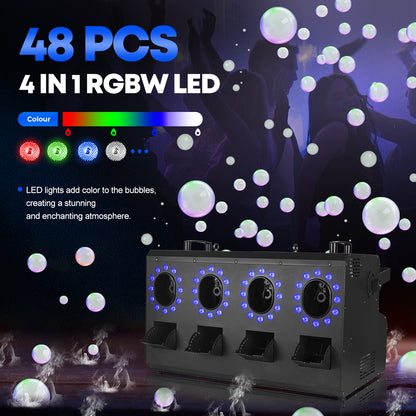 MOKA SFX MK-B12 4-Wheel LED Smoke Bubble Machine Metal Body