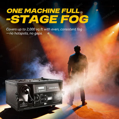 MOKA SFX MK-F23  Silent Haze Machine 1200W Professional Fog Machine with Flight Case