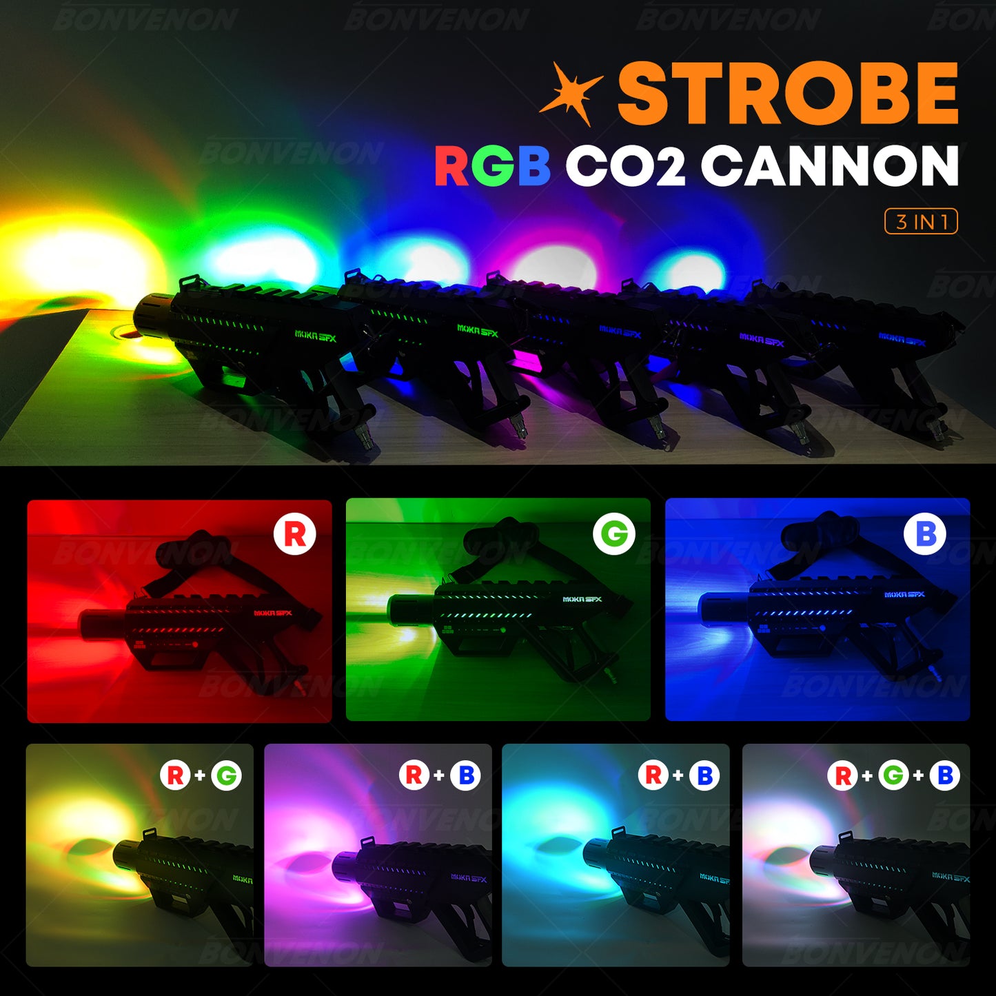 MOKA SFX H-C08 Magic LED CO2 gun