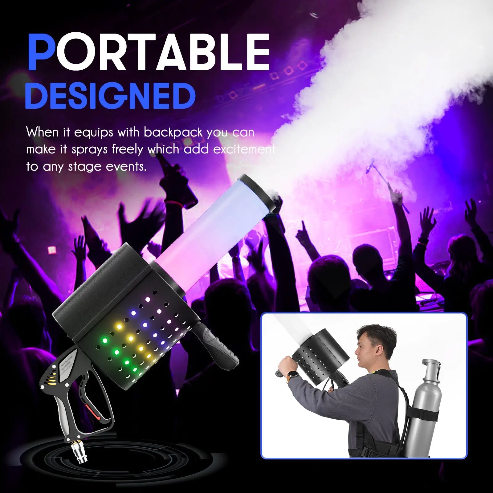MOKA SFX MK-C05 Led Confetti Cannon Machine MOKA SFX