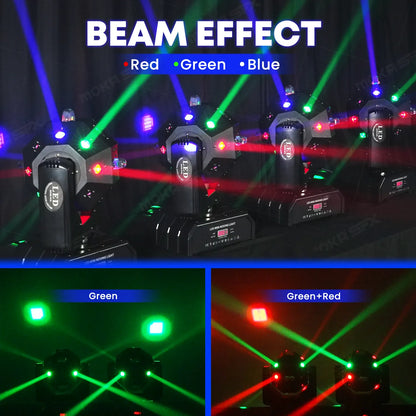 MOKA SFX 24Pcs RGBW 4IN1 LED Laser Moving Head Light Professional Stage Beam Strobe Soccer DMX DJ Disco Party Ball