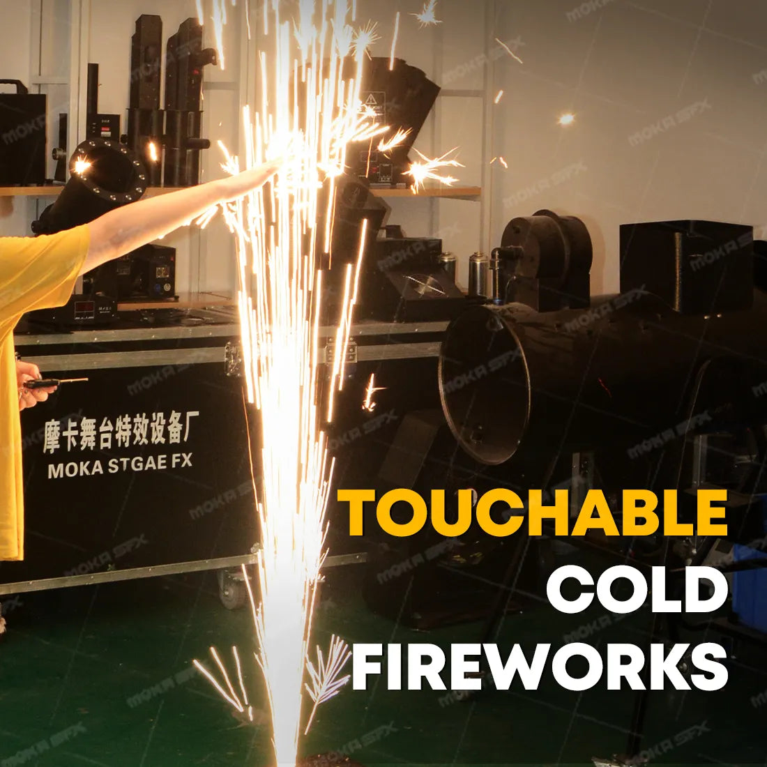 Mini Cold Spark Machine Safe Touchable – MK-E15 | MOKA SFX – MOKA SFX