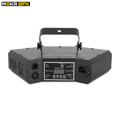 MOKA SFX 6 Eyes Scanning Dj Light Patterns Laser RGB Phase Disco Beam Light Control Voice KTV Lighting