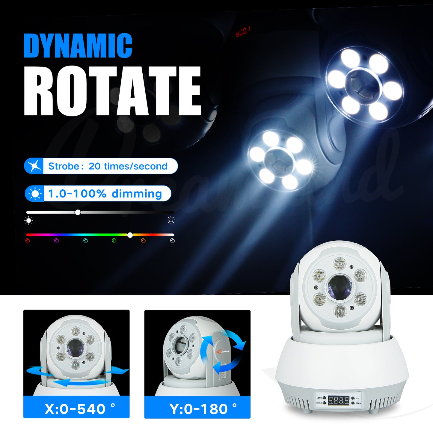 MOKA SFX 4IN1 RGBW Moving Head Patter Dyeing Lamp Stage Light KTV Show Dj Light Laser Disco Strobe Light Embedded
