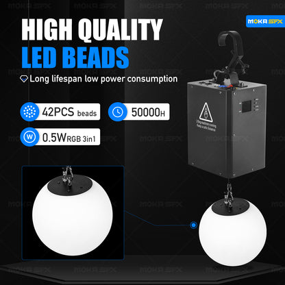 MOKA SFX MK-LB01 RGB DMX Lifting Ball LED Kinetic Ball