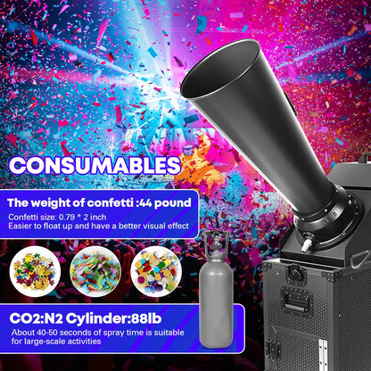 MOKA SFX MK-CN05A CO2 Confetti Blaster DMX Control Powerful Confetti Machine