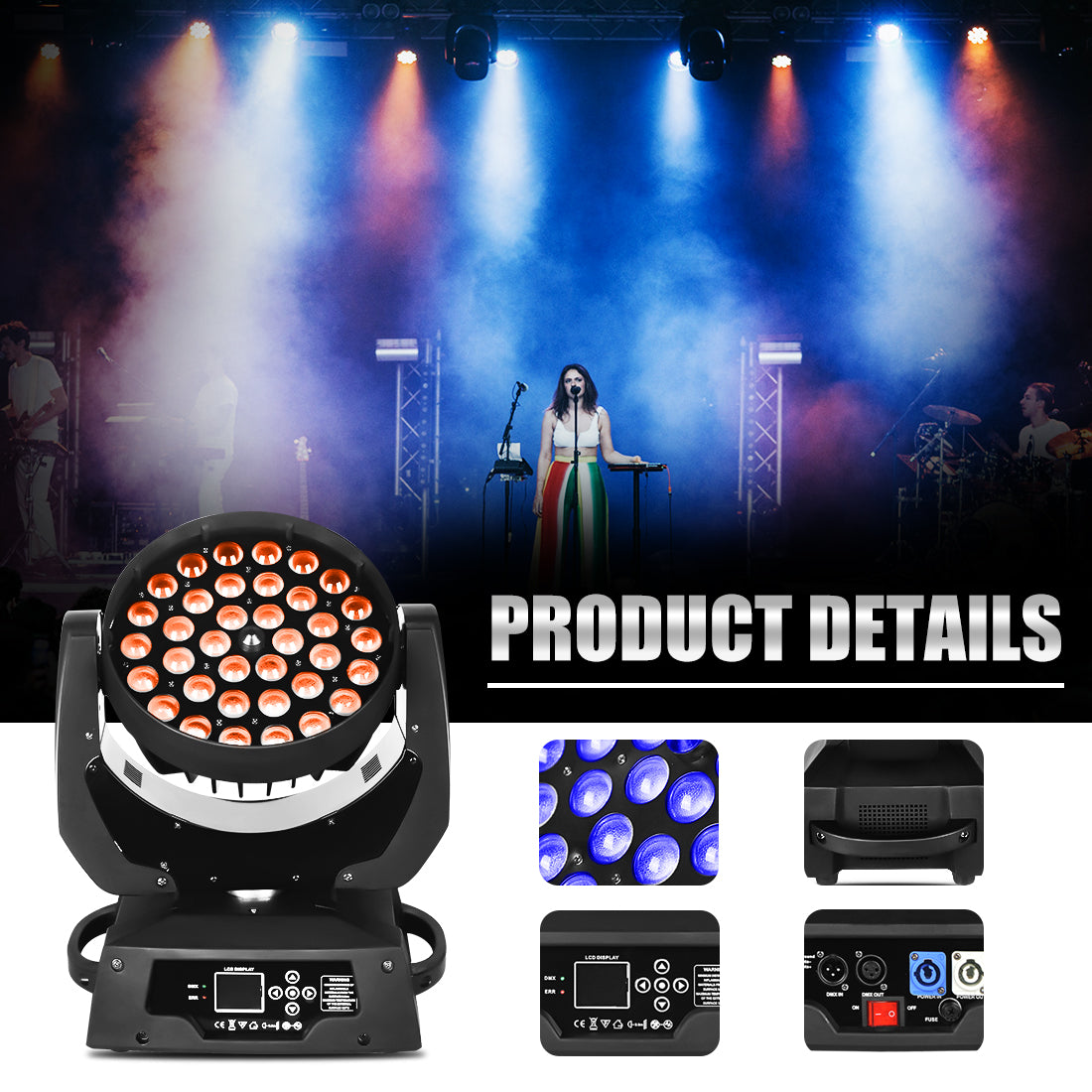 Moka SFX-Mobile 36x10w Led Stage Light 4 In 1 RGBW DJ Equipment