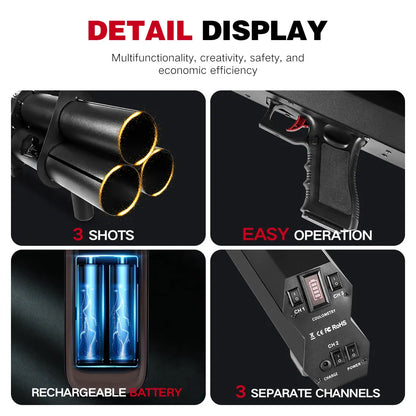 MOKA SFX MK-CN11 3-Head Manual Control Electric Confetti Gun MOKA SFX