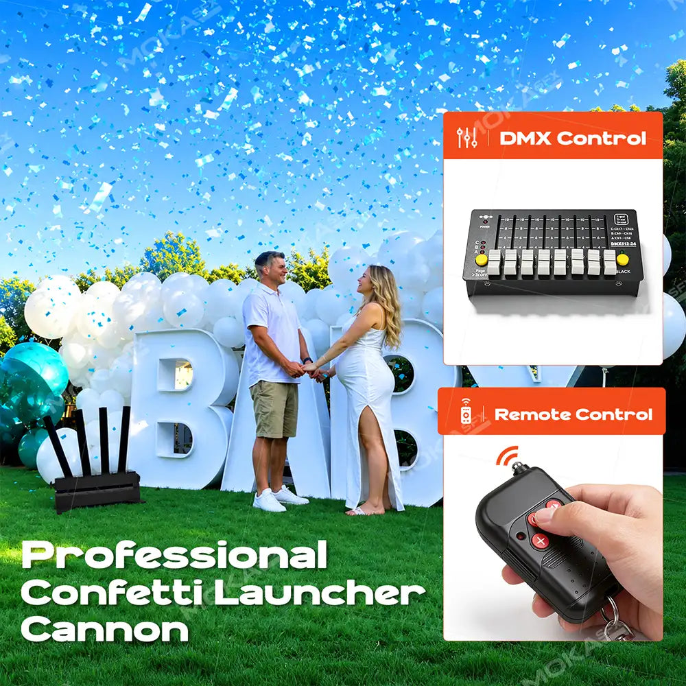 4-Head Confetti Launcher Machine