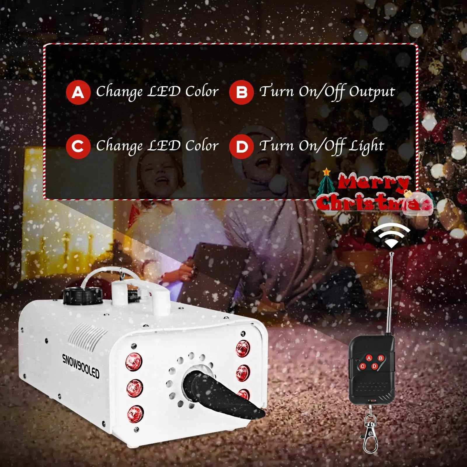 MOKA SFX MK-S08 900W LED White New Portable Snow Machine - MOKA