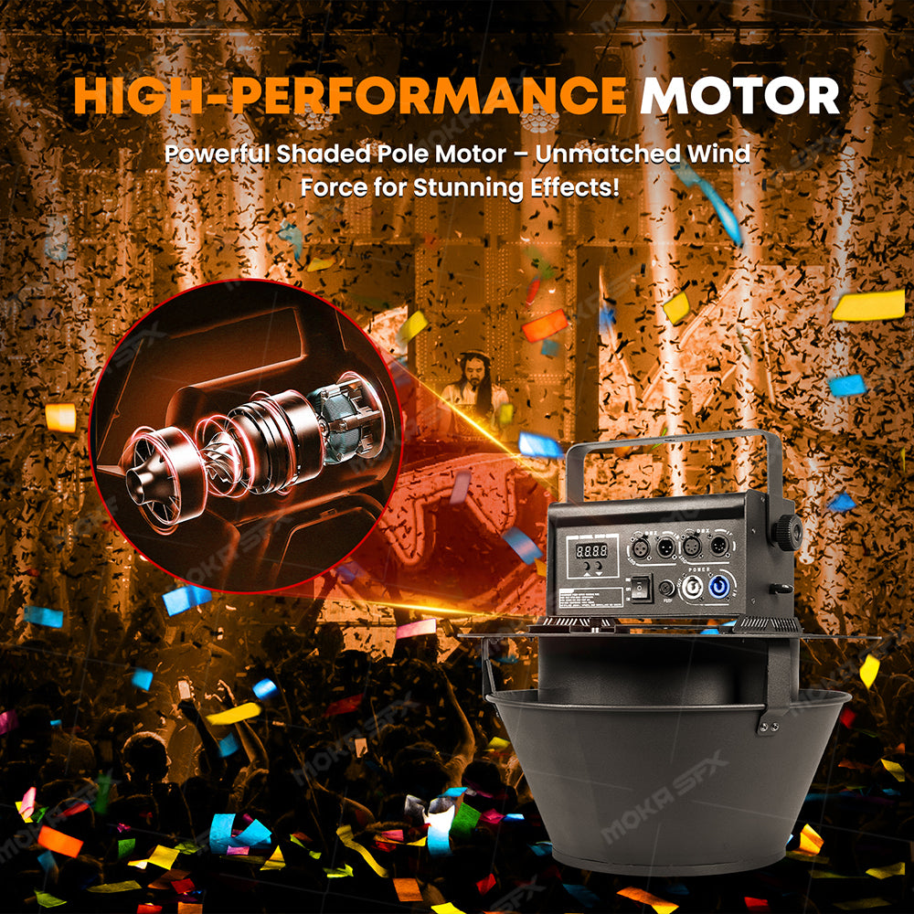 MOKA SFX MK-CN08 DMX/Remote Control Hanging Swirl Confetti Machine