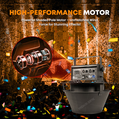 MOKA SFX MK-CN08 DMX/Remote Control Hanging Swirl Confetti Machine