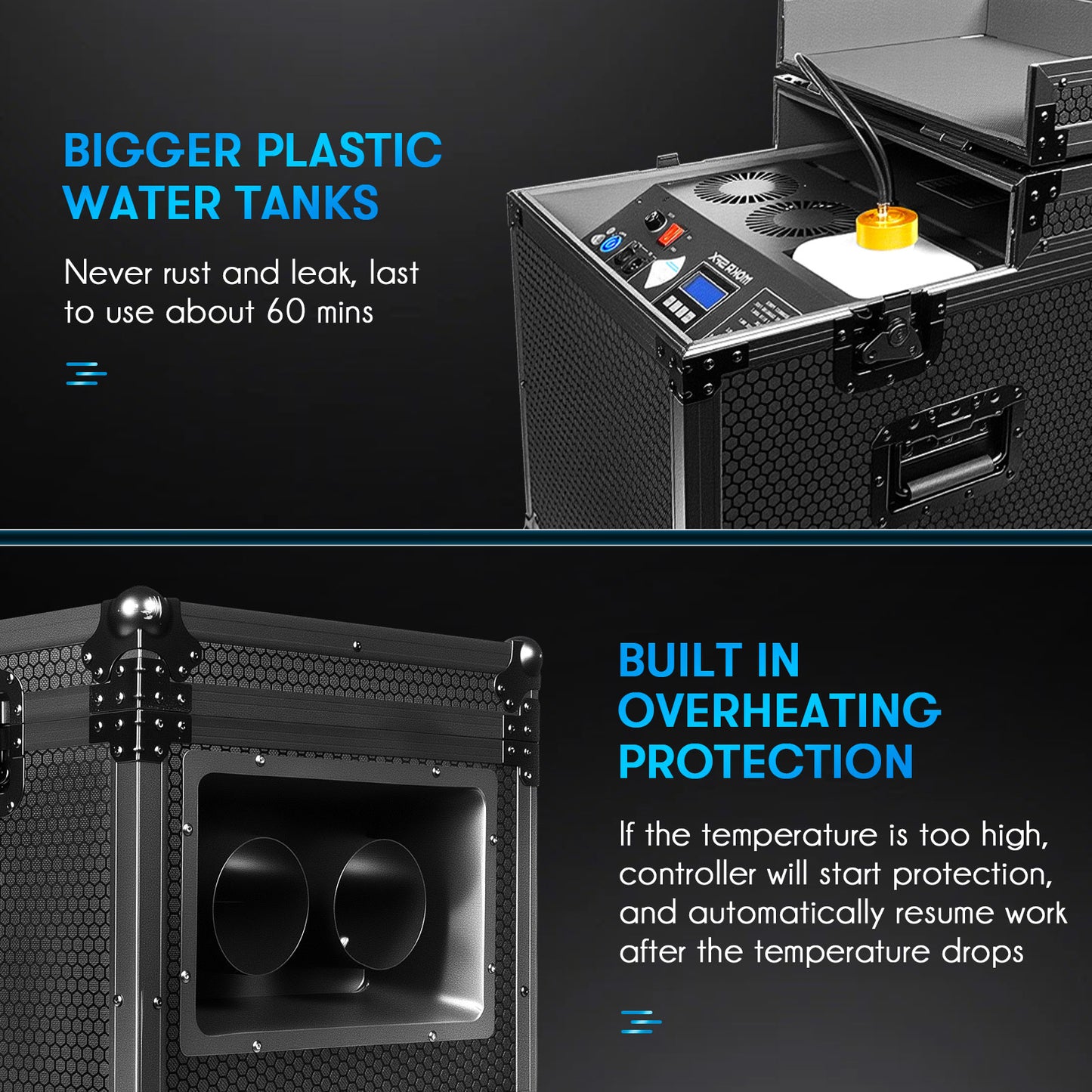 MOKA SFX MK-F18A 3000W Dual Outputs Low Lying Fog Machine Water Base
