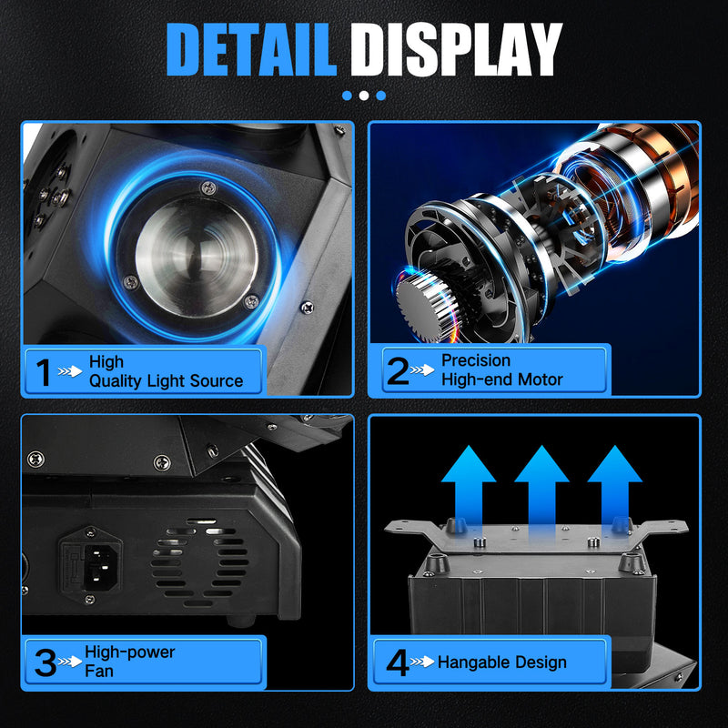 MOKA SFX 18Pcs Three Head DJ Moving Head Light