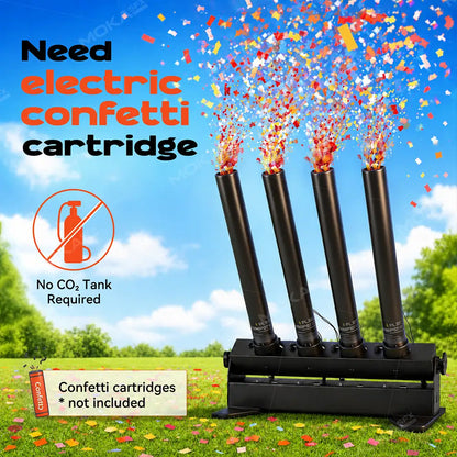 4-Head Confetti Launcher Machine