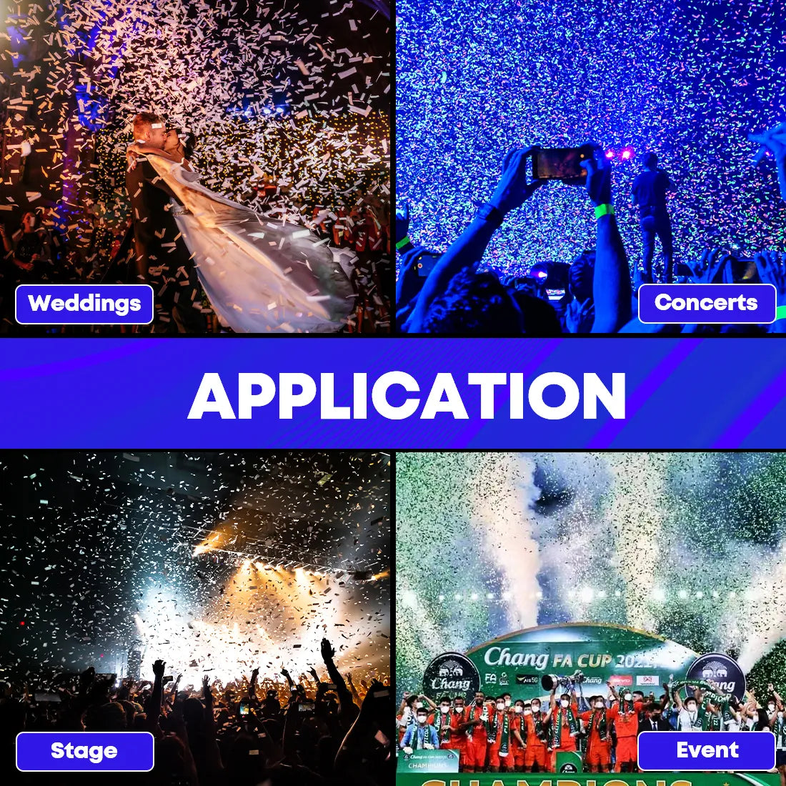 MOKA SFX MK-CN05A CO2 Confetti Blaster DMX Control Powerful Confetti Machine