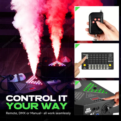 MOKA SFX MK-F01 1500w Powerful Smoke Machine 24*3W  Rgb Led Fogger Machine