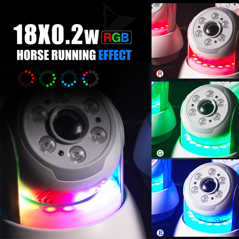 MOKA SFX 4IN1 RGBW Moving Head Patter Dyeing Lamp Stage Light KTV Show Dj Light Laser Disco Strobe Light Embedded