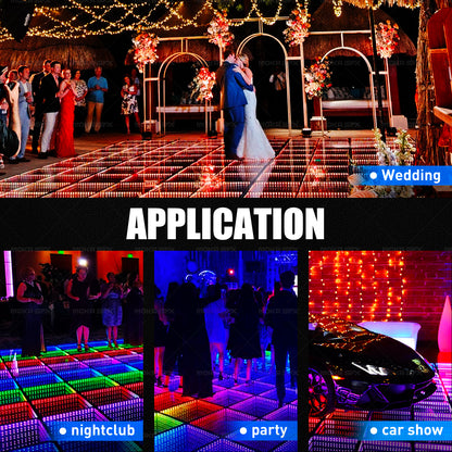 MOKA SFX MK-LD03 Mirror Infinity Abyss Magnetic 3D LED Dance Floor with Flight Case