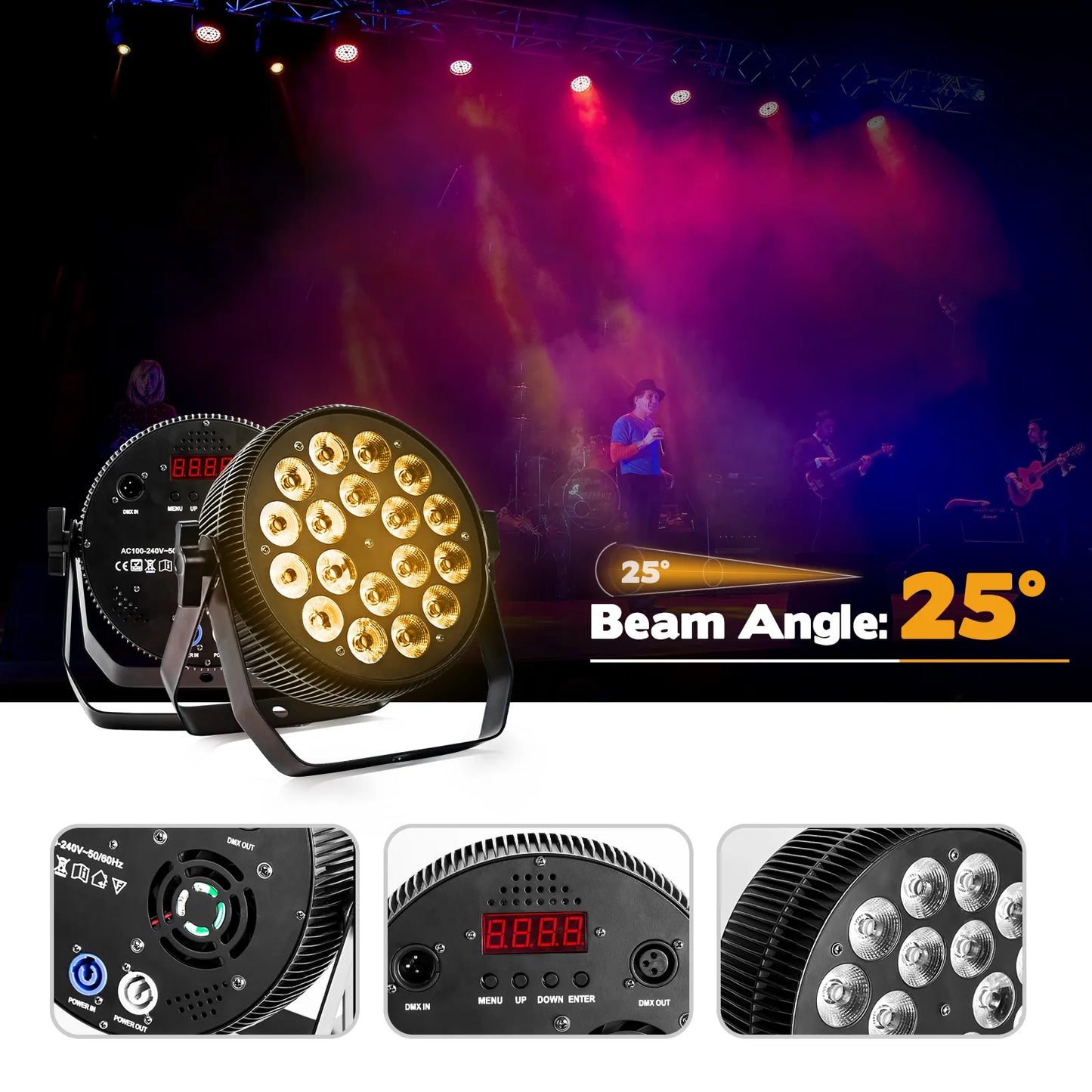 MOKA SFX P-12 RGBWA+UV / P-12A RGBA Ultra-Thin LED Par Light