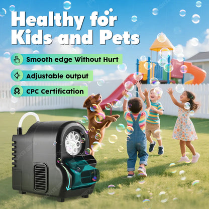 New 6 Hole Bubble Machine One-click Start Portable Bubble Maker