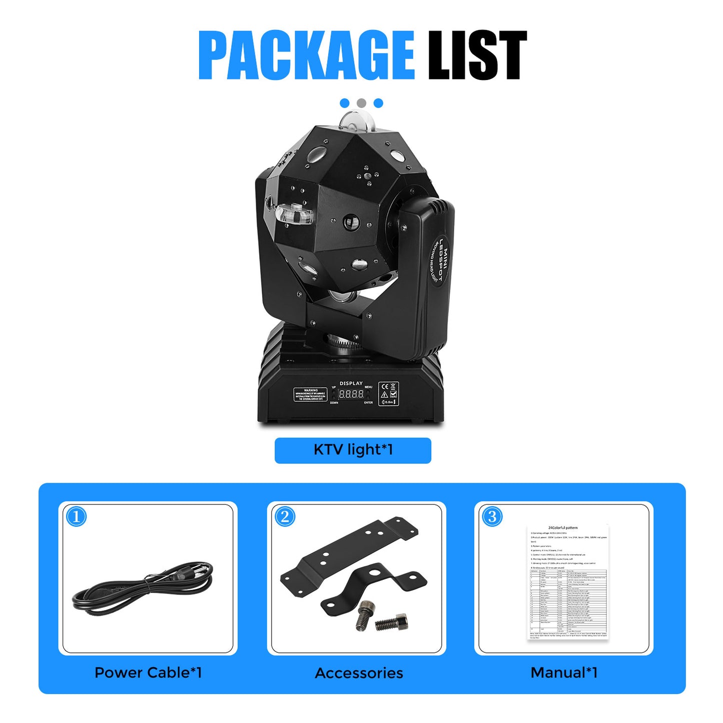 MOKA SFX 24Pcs RGBW 4IN1 LED Laser Moving Head Light Professional Stage Beam Strobe Soccer DMX DJ Disco Party Ball