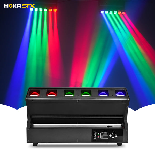 MOKA SFX 6*40W RGBW 4in1 LED Zoom Beam Wash Bar Luz con cabezal móvil para Dj Party Club Stage Event