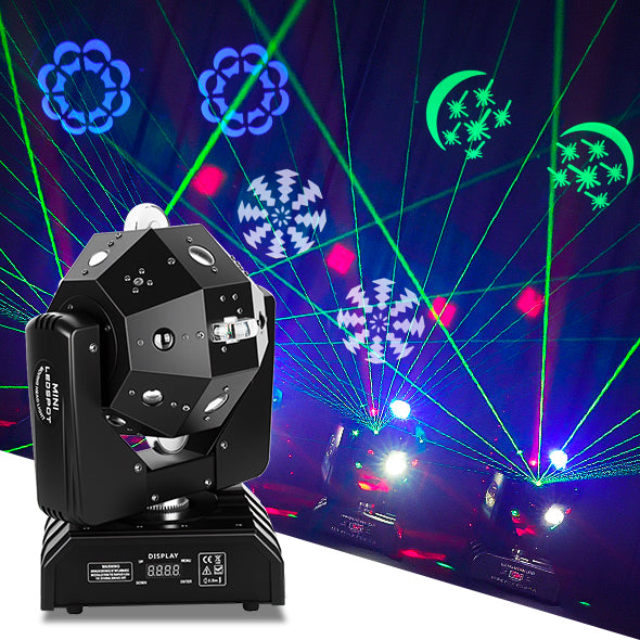 MOKA SFX 24Pcs RGBW 4IN1 LED Laser Moving Head Light Professional Stage Beam Strobe Soccer DMX DJ Disco Party Ball