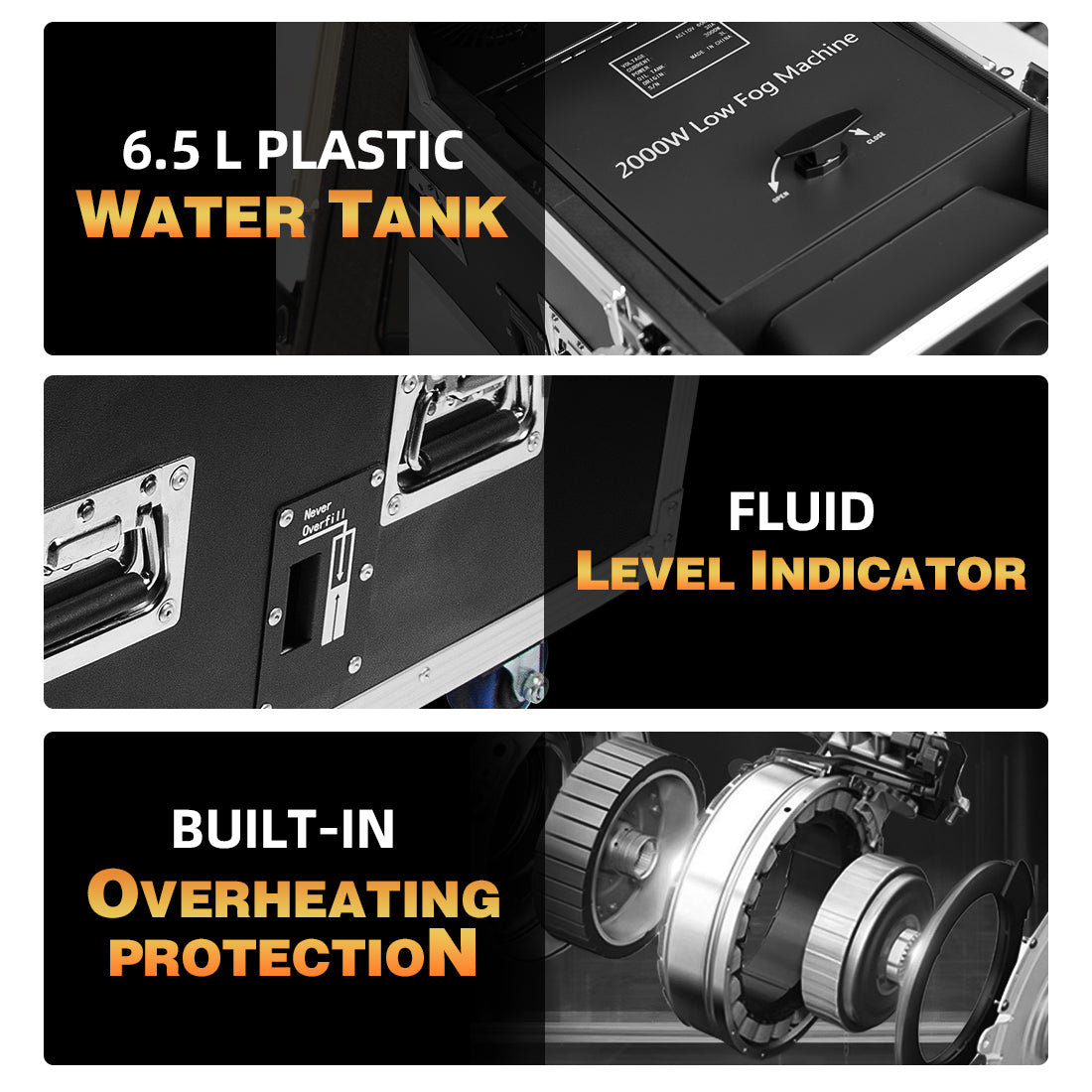 MOKA SFX MK-F15 2000W  DMX/Wireless Remote Waterbased Fog Machine