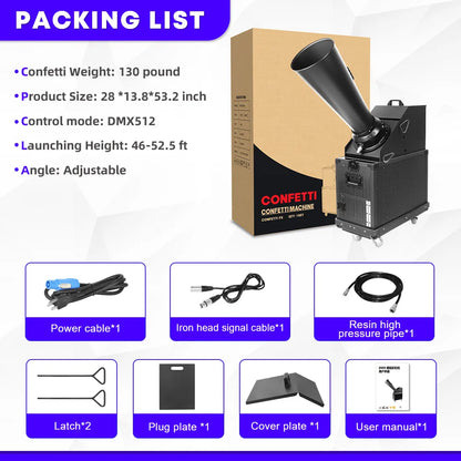 MOKA SFX MK-CN05A CO2 Confetti Blaster DMX Control Powerful Confetti Machine