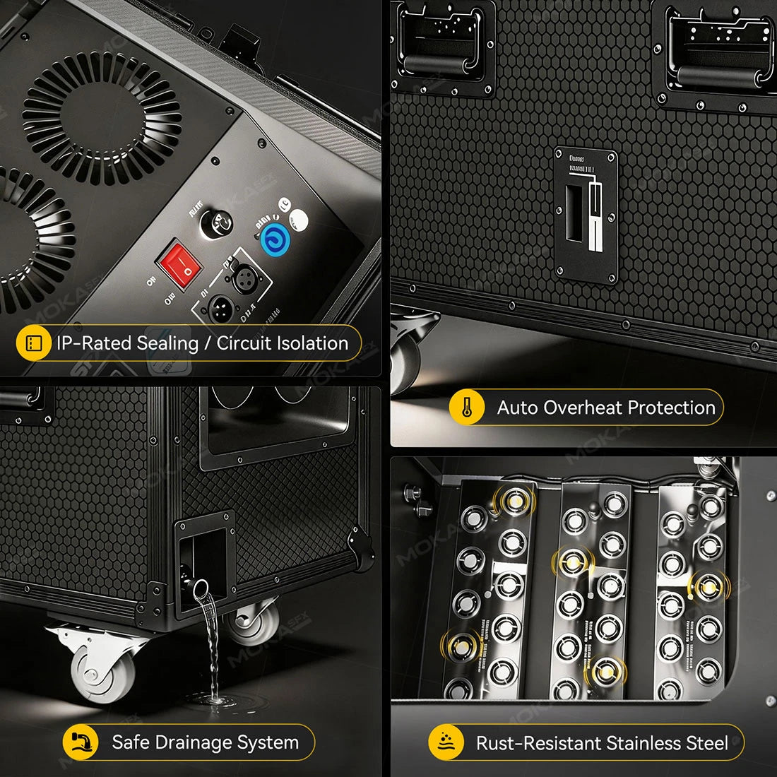 MOKA SFX MK-F18A 3000W Dual Outputs Low Lying Fog Machine Water Base