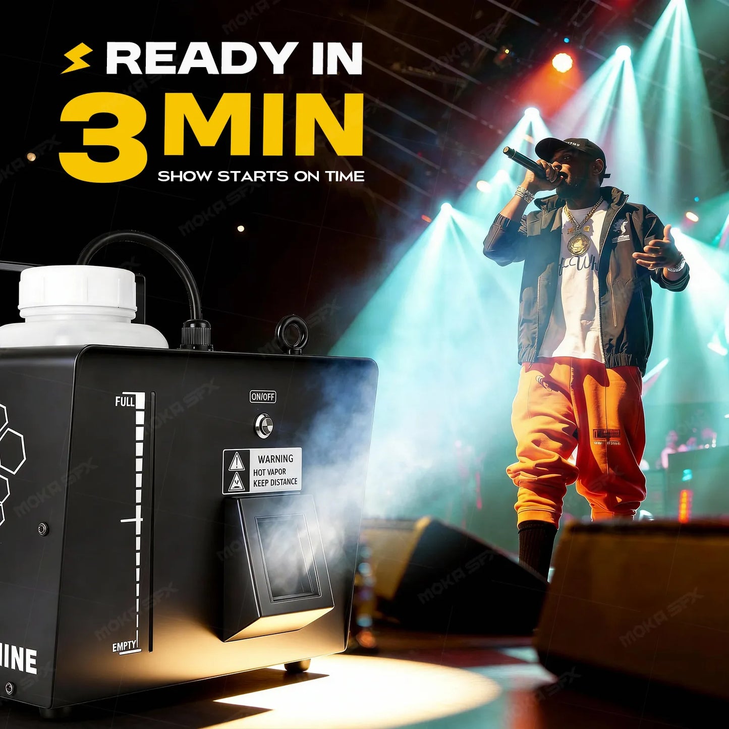 MOKA SFX MK-F11A 500W Mist Haze Máquina de humo