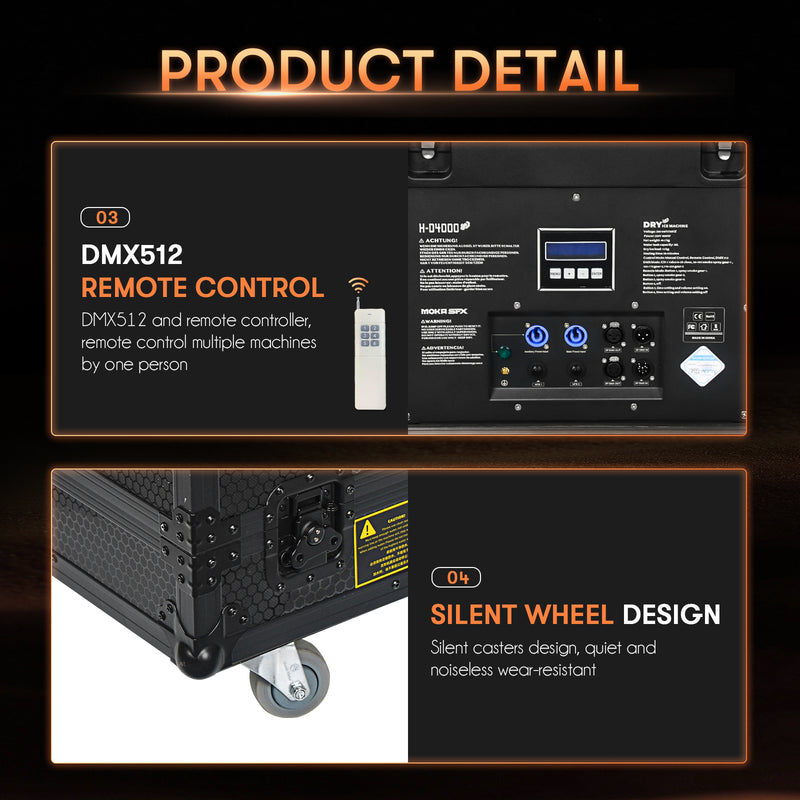 MOKA SFX H-D4000 MINI DMX Dry Ice Fog Machine
