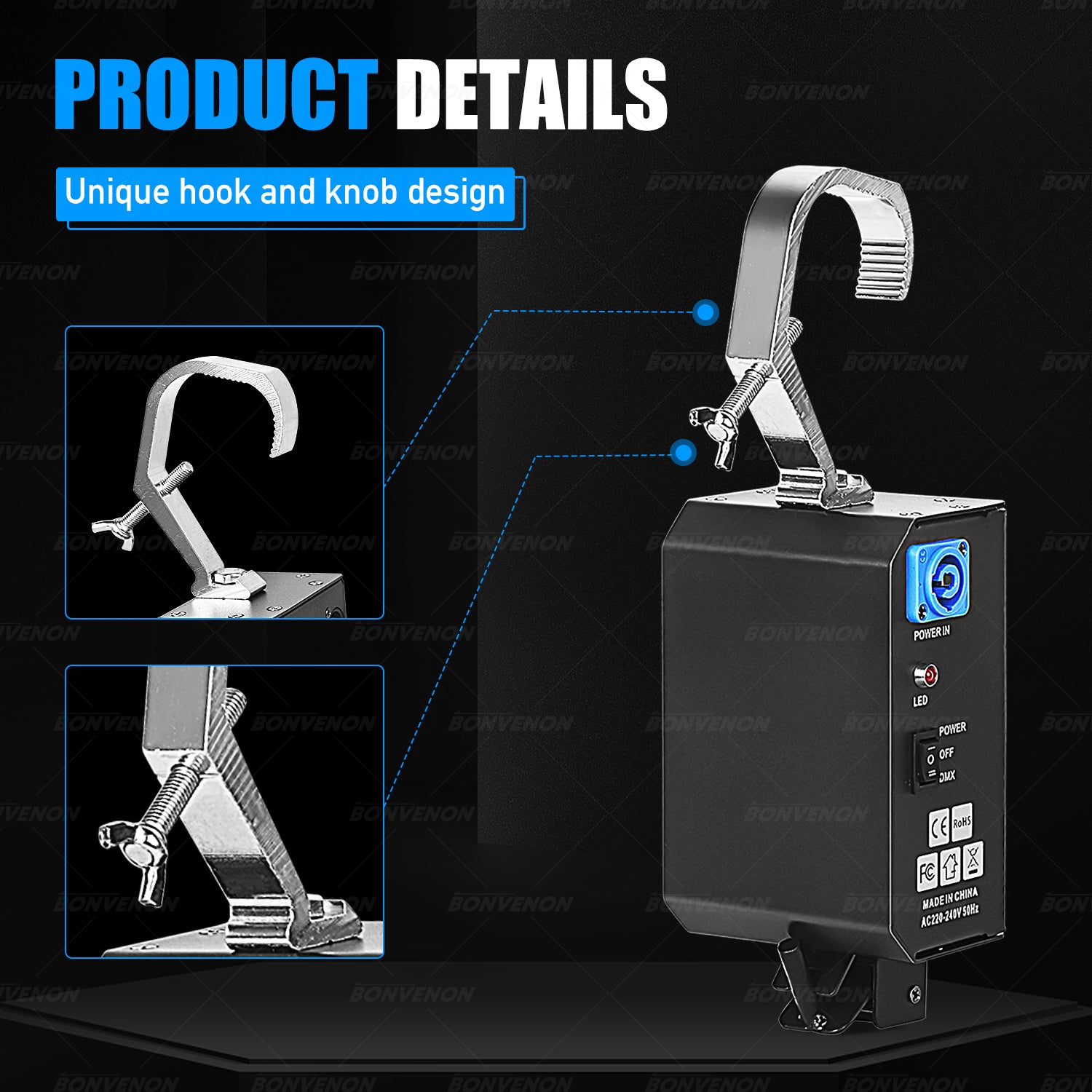 MOKA MK-PD01 Curtain Power Drop Machine DMX Powercon Stage