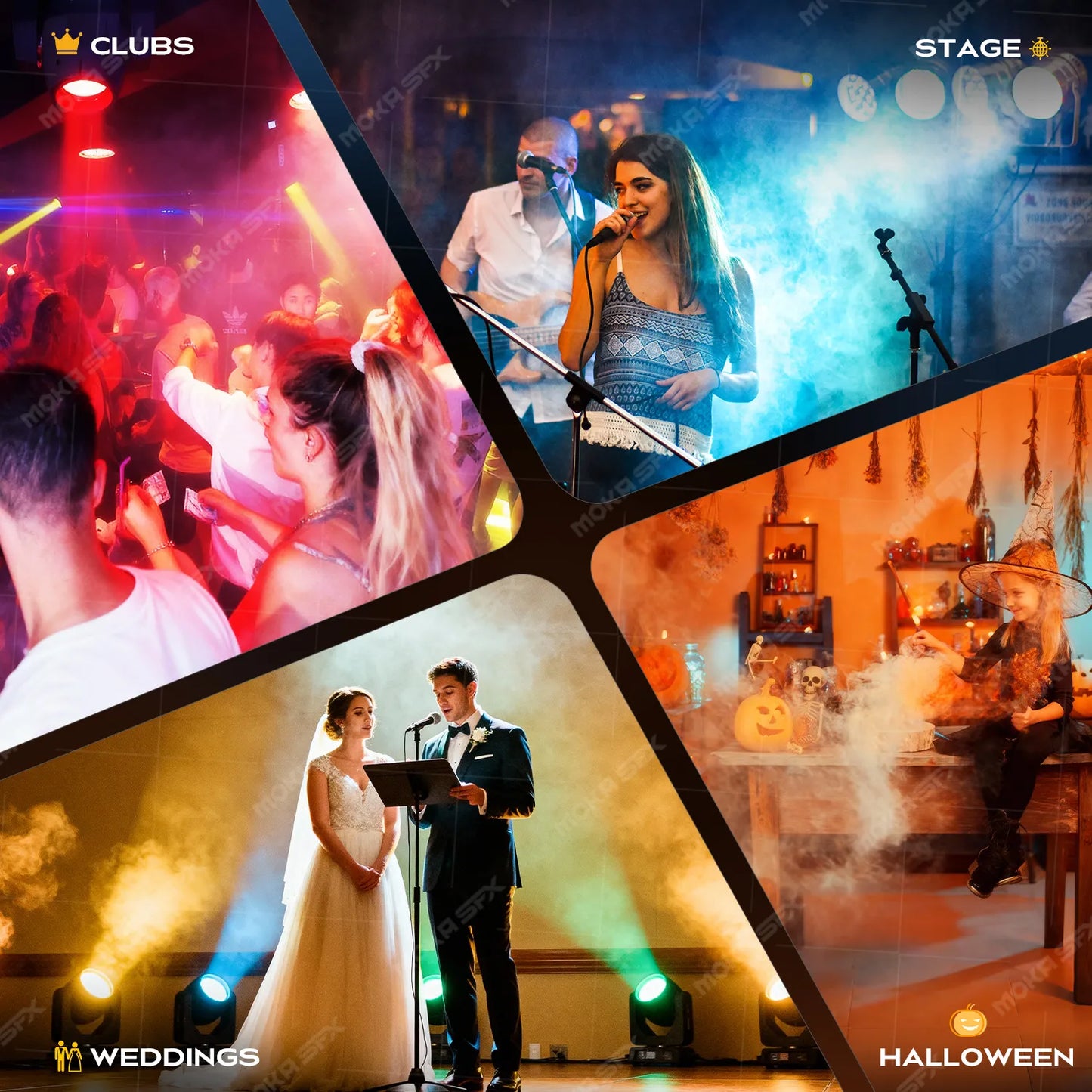 MOKA SFX MK-F20 1200W Morning Mist Haze Machine