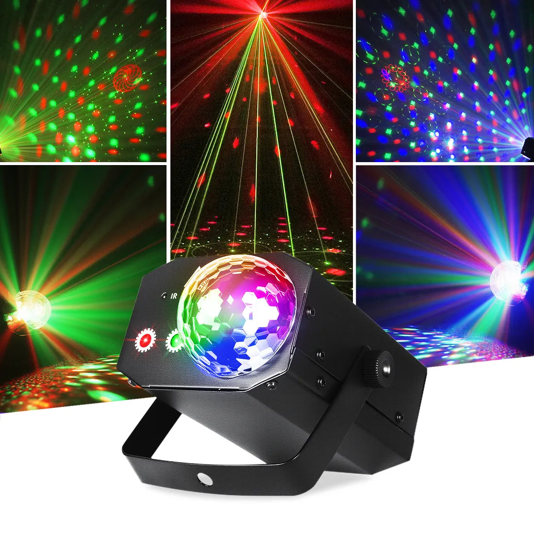 MOKA SFX MINI Laser Light Stage Effects Light 16IN1 Laser Magic Ball Remote Control Disco Light