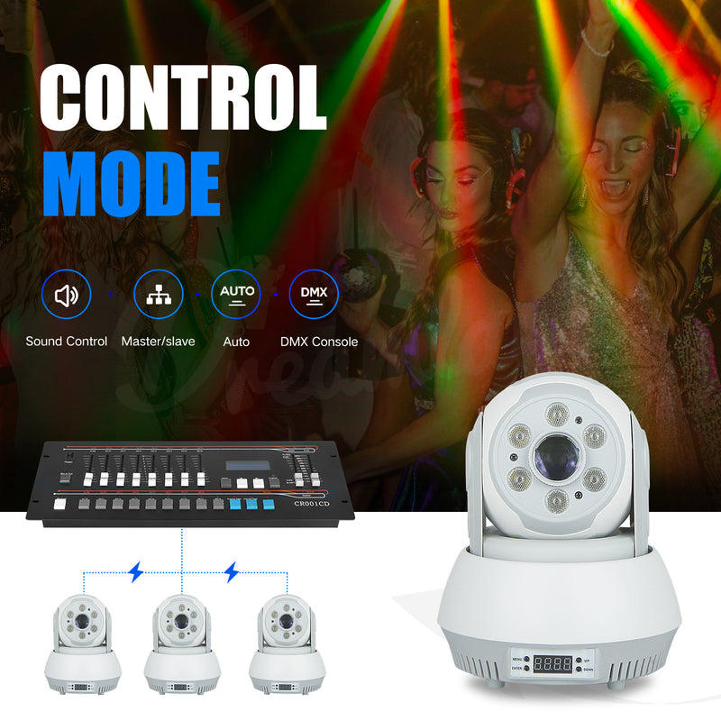 MOKA SFX 4IN1 RGBW Moving Head Patter Dyeing Lamp Stage Light KTV Show Dj Light Laser Disco Strobe Light Embedded
