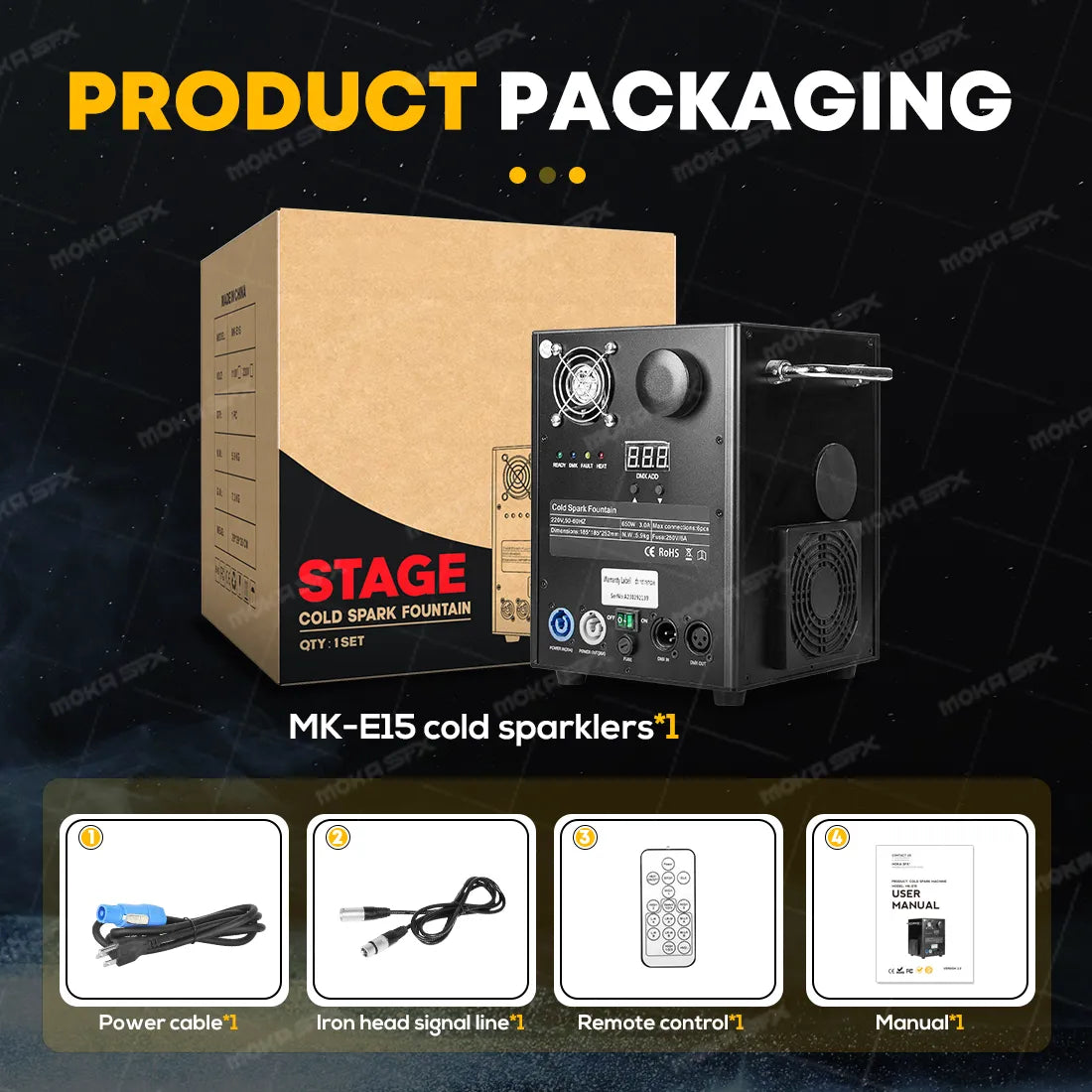 MOKA SFX MK-E15 MINI 650W Cold Spark Machine