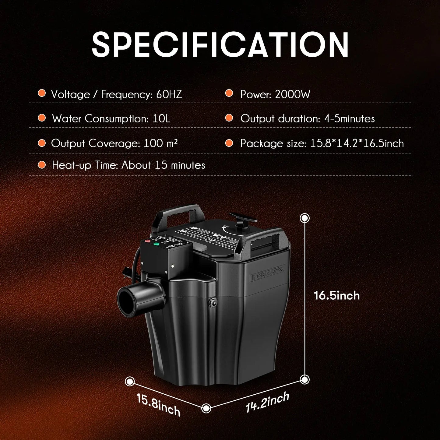 MOKA SFX MK-F13 3500W Low Lying Dry Ice Fog Machine MOKA SFX