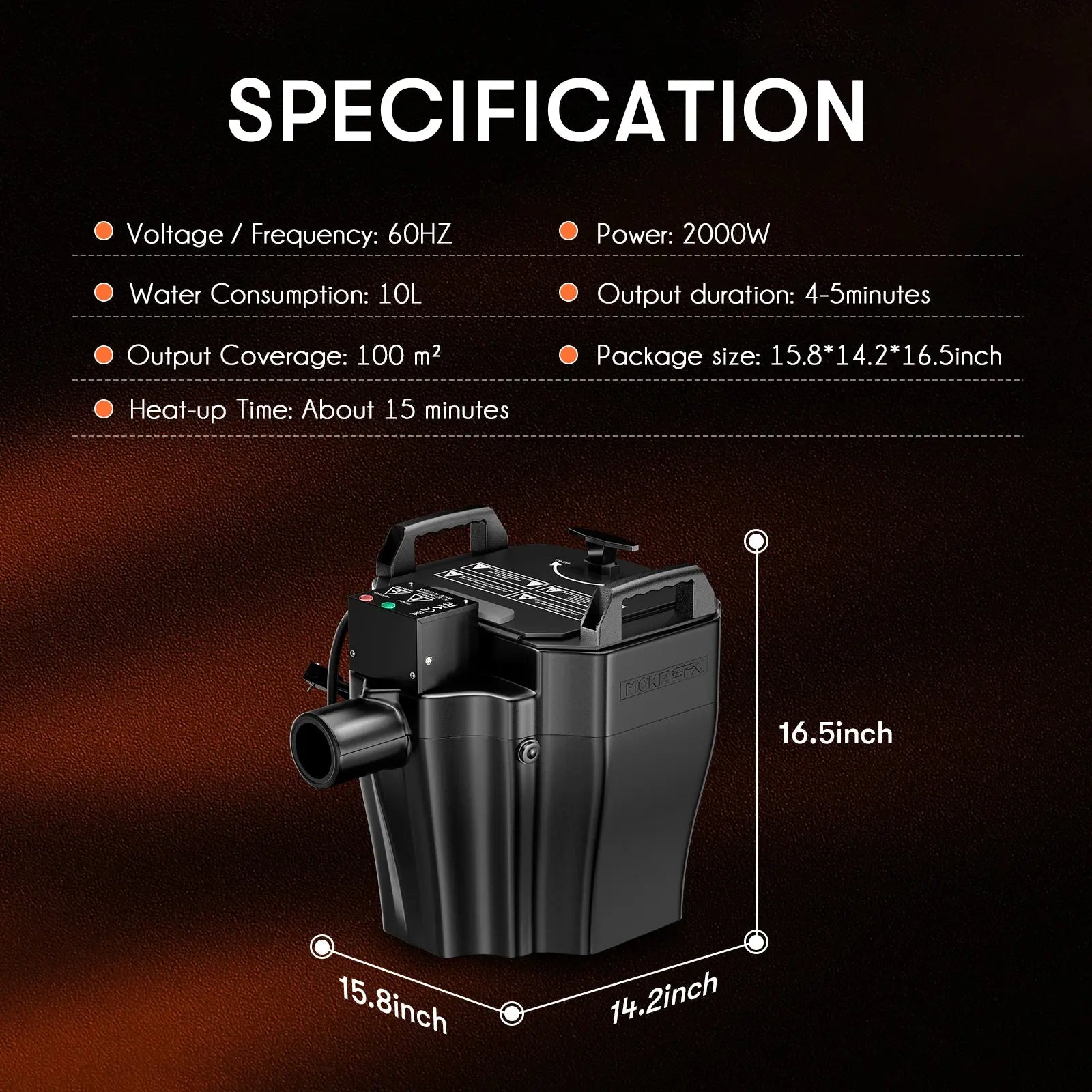 MOKA SFX MK-F13 3500W Low Lying Dry Ice Fog Machine MOKA SFX
