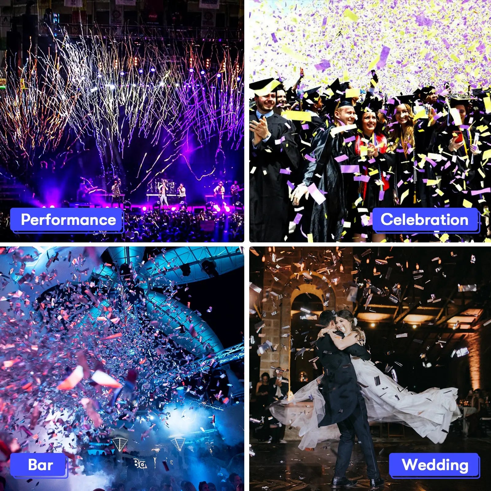 MOKA SFX MK-CN02 Remote Control Mini Streamer Air Confetti Cannon Machine MOKA SFX