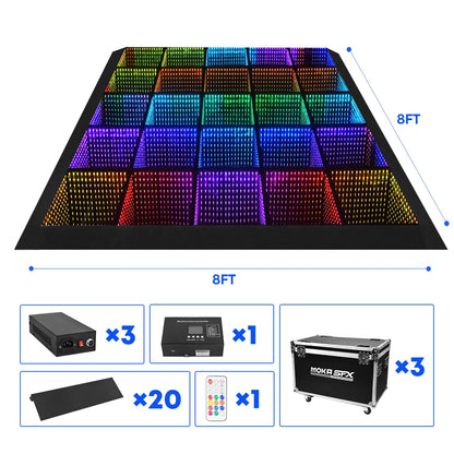 MOKA SFX MK-LD03 Mirror Infinity Abyss Magnetic 3D LED Dance Floor