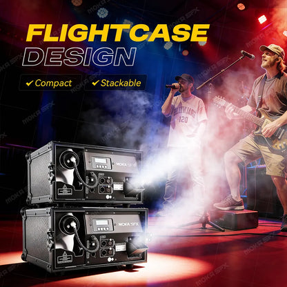 MOKA SFX MK-F23  Silent Haze Machine 1200W Professional Fog Machine with Flight Case