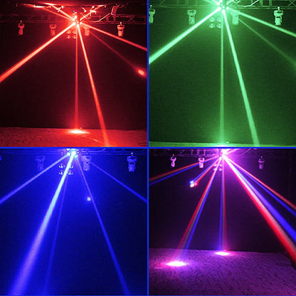 Moving Head Beam Light LED 12Pcs RGBW Rotating Moving Head DJ Light DMX512 Sound Activated Stage Lighting Party