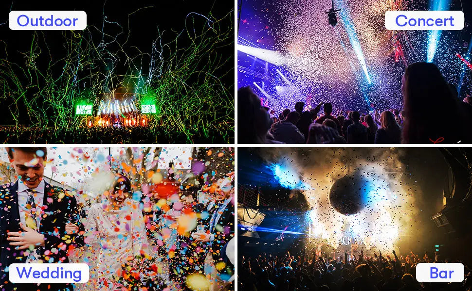 MOKA SFX MK-CN02 Remote Control Mini Streamer Air Confetti Cannon Machine MOKA SFX